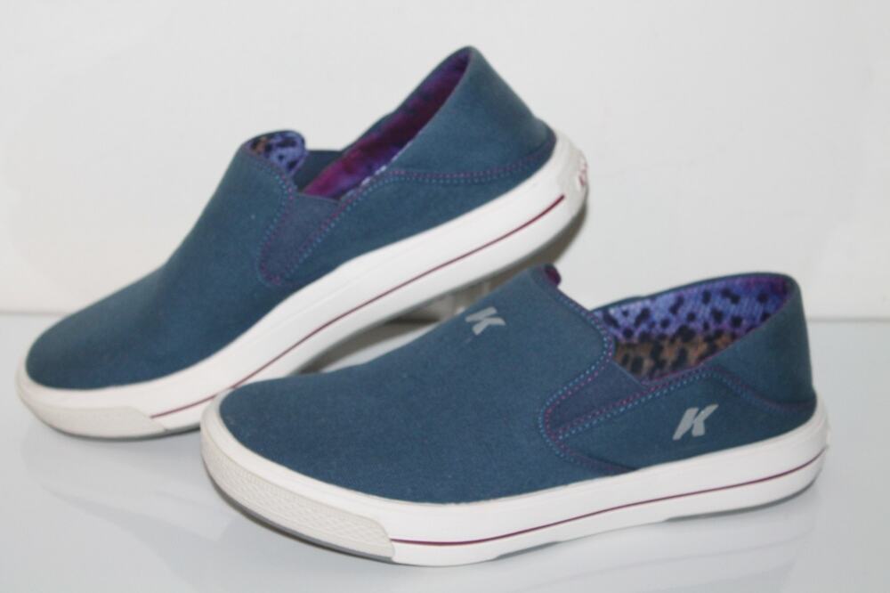 Korkers Fish Moc Casual Sneakers Shoes, 7549, Navy/Rainbow Trout, Womens Size 9